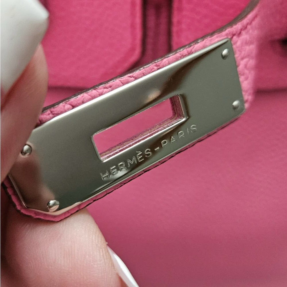 Pink Leather Satchel Handbag - Designer Style - Picture 16 of 16